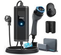 bokman Colonnina Ricarica Auto Elettrica, 10 Metri,16A, 3,68kW Wall Box Tipo 2 Caricabatterie EV con Spina Schuko Compatibile con Model Y/3, 500e, e-208 e Altri EV/PHEV