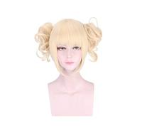 Boku No Hero Academia Himiko Toga Parrucca Cosplay per le donne Breve Ricci Anime Parrucca sintetica resistente al calore Clip artiglio Coda di cavallo Bionda Himiko Toga