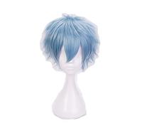 Boku no Hiro Akademia Shigaraki Tomura Short Blue Cosplay Costume Synthetic Hair Wig + Wig Cap
