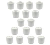 BokWin 16 tappi per gambe di sedie, 2,2 cm, in gomma, antiscivolo, rotondi, per gambe di sedie, scrivanie, tavoli (bianco)