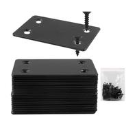 BokWin 24 piastre di rammendo piatte e dritte, piastra di montaggio da 6,1 x 3,8 cm, staffe angolari dritte in acciaio inox, spessore 1,2 cm, staffe angolari piatte per riparazione di mobili con viti