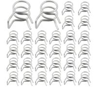 BokWin Confezione da 30 fascette stringitubo a molla a doppio filo con diametro interno da 6 mm, clip a molla regolabili, in acciaio inox per tubo, tubo del carburante, tubo dell'acqua, applicazioni