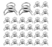BokWin Confezione da 30 fascette stringitubo a molla a doppio filo con diametro interno da 7 mm, clip a molla regolabili, in acciaio inox per tubo, tubo del carburante, tubo dell'acqua, applicazioni