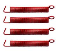 BokWin Molle per tremolo silenziose, confezione da 4, molla di tensione per ponte tremolo per chitarra elettrica Fender Strat/ST/Stratocaster, con funzionamento fluido, parte di ricambio (rosso)