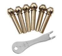 BOKWORE 6 piroli in ottone per chitarra acustica, per chitarra acustica, con estrattore per piroli per ponte, BK-CT001