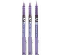 Bol grafo Pilot BX V5 violeta Hi-Tecpoint extrafino, punta de 0,5 mm, ancho de trazo de 0,3 mm (paquete de 3)