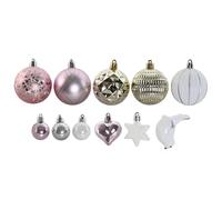 BOLA DECORACION SET 40 PVC 25X6X25 ROSA