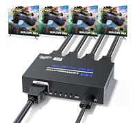 BolAAzuL 1x4 HDMI Splitter 4K 1 in 4 out HDMI Splitter' Hub Audio Video Distributore Box 4 Way HDMI Duplicatore Adattatore con Alimentazione per 4 Monitor Display Specchio Multi-Schermo per TV PS3 PC