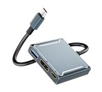 BolAAzuL - Adattatore multiporta da USB C a DisplayPort, hub 3 in 1 di tipo C con 1 DP 1.4 + 1 USB 2.0 + 1 porta di ricarica PD (tipo C), 8K 60Hz/100 W, modalità ALT PD/DP supportata per Macboo Pro