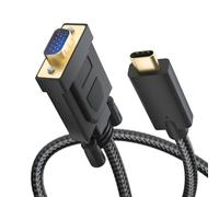 BolAAzuL Cavo USB C a VGA da 1 m, in nylon, USB tipo C/Thunderbolt 3 a VGA, compatibile con MacBook Pro 2019/2018/2017, Samsung Galaxy S9/S8, Surface Book 2, Dell XPS 13/15, Pixel