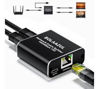 BolAAzuL Gigabit RJ45 splitter Ethernet 1 a 2 1000 Mbps, sdoppiatore di rete (1 in 2 out) ad alta velocità 1x2 con cavo di alimentazione USB da 0,8 m, per Cat5/5e/6/7/8, 2 dispositivi