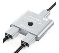 BolAAzuL HDMI 2.1 Splitter Switch 2 in 1 out bidirezionale 1 in 2 out, selettore BolAAzuL HDMI 4K 120Hz 8K 60Hz Hub HDMI, supporta 48Gbps, HDR, 3D, per PS5/4 Xbox, lettore Blu -Ray Roku Monitor