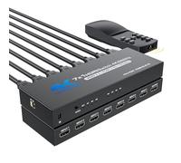 BolAAzuL Switch HDMI 7 in 1 Out 4K a 60Hz, selettore commutatore video con telecomando per 7 ingressi, supporto 3D, HDCP2.2, HDR per PS5, Xbox Series X, HDTV, PC