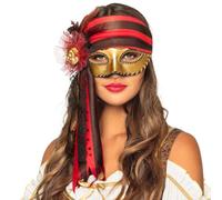 Boland 10102240 00285 Maschera Pirata Donna Rosso Venezia, Taglia Unica