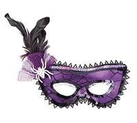 Boland 00299 Maschera Venezia con Ragnatela e piume, Viola