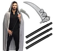 Boland 00575 - Decespugliatore a Forma di Teschio, Lunghezza: 103 cm, Colore: Nero/Argento