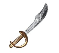 Boland 00696 - Spada pirata, 37 cm, lama con teschio e ossa incrociate, bambini, adulti, bucaniere, pirata, carnevale, festa in maschera, Halloween