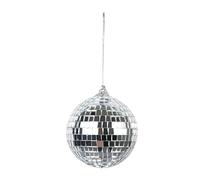 Boland 00700 - Palle da discoteca in set, 6 pezzi, diametro 8 cm, argento lucido, mosaico, decorazione, location per feste, discoteca, carnevale, festa a tema