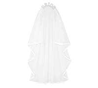Boland 01533 - Diadema da sposa con velo e perline, cerchietto per feste nuziali, addii al nubilato e feste a tema