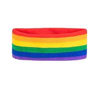 Boland 01898 - Fascia per capelli arcobaleno, taglia unica, fascia elastica con strisce, colorata, costume, travestimento, festa a tema, Christopher Street Day