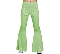 Boland-Bol01964 Pantaloni Flare Disco Party (Taglia M Elasticizzata), Verde, Colore, BOL01964