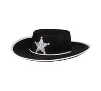 Boland 04030 - Cappello da sceriffo per bambini, Nero, Dimensione assortita 55-57 cm, 1 Pezzo