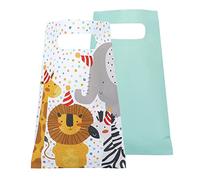 Boland 10 sacchetti per feste * Wild Animals * in carta per pensierini di compleanno per bambini e feste di zoo | 17 x 28 cm con maniglia | animali selvatici Safari bambini compleanno festa