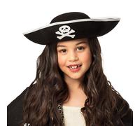 Boland 10102866 Piratenhut Children's Pirate hat, Black, Standard Size