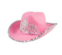 Boland-10130577 Cappello Cowgirl Glimmer per Adulti, Rosa, Taglia Unica, 04392
