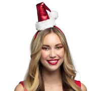 Boland 13302 - Cerchietto cappello di Natale, diadema Babbo Natale, accessorio per costumi, feste in maschera, carnevale, JGA