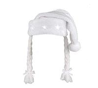 Boland 13432 - Cappello natalizio con trecce, da donna, colore: bianco