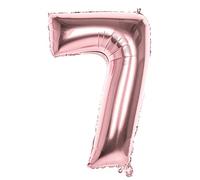 Boland 22047 Folienballon Zahl '7 Rose Gold 86 cm