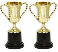 Boland - 30848 - Trofeo d'oro, dimensione 25 cm, decorazione per feste, coppa, competizione, vincitore (Confezione da 2)