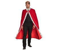 Boland 36101- Mantello re deluxe, tunica lunga 140 cm, rosso-bianco-nero, festa a tema, costume, teatro