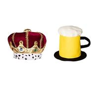 Boland 36106 - Cappello Maest , multicolore, corona per adulti, re e cuoricini,
