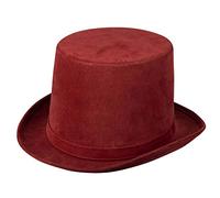 Boland Cowboy Cappello Steamtopper Deluxe per Adulti, Tinta unita, Bordeaux, Normal, BOL04207
