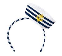 Boland 44356 - Tiara Navy Sailor con berretto, fascia per capelli, marinaio, marinaio, marina, accessorio, fascia per capelli, copricapo, costume, festa a tema, carnevale