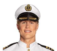 Boland- Capitano Cappello Ammiraglio Edward per Adulti, Bianco/Nero/Oro, Taglia Unica, 44371