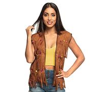 Boland 44521 - Gilet per costume da hippy, per adulti, M/L, colore: Marrone