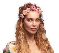 Boland 44568 - Fascia per capelli con fiori per feste e costumi, accessorio per costumi di carnevale, costumi da fiaba, abiti hippie