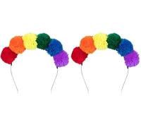 Boland 44730 - Cerchietto con pompon multicolori, copricapo, CSD, carnevale, feste a tema