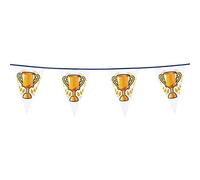 Boland 44770 - Bandierine Champions, lunghezza 6 metri, in plastica, con coppa, vincitore, premiazione, feste sportive, cheerleader, feste