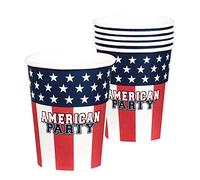 Boland 44956 - Set di 6 bicchieri usa e getta in cartone ecologico, per feste di compleanno americane, feste a tema carnevale