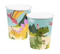 Boland 50067 - Bicchieri da Festa Dino Party, 10 Pezzi, 210 ml, stoviglie ecolog