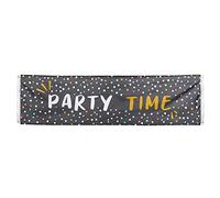 Boland 50353 - Striscione Party Time in poliestere, 50 x 180 cm, decorazione per feste, decorazione per capodanno o compleanno