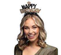 Boland 50368 - Cerchietto Happy Birthday, diadema, compleanno, accessorio per costumi, festa a tema, carnevale (Confezione da 2)