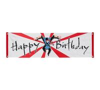 Boland 50422 - Striscione Happy Birthday Ninja in poliestere, decorazione, festa a tema, decorazione da appendere