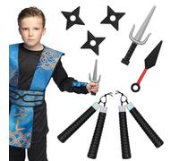 Boland - 50433 - Set di armi ninja, 7 pezzi, armi giocattolo in un set, accessori, accessori per costumi in maschera