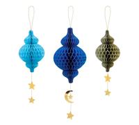 Boland 50905 - Decorazione a nido d'ape 3 pezzi in un set, Eid Mubarak e Ramadan, decorazione per feste, decorazione per motto party