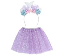Boland Set costume da sirena 51035 – gonna e diadema con brillantini per bambini